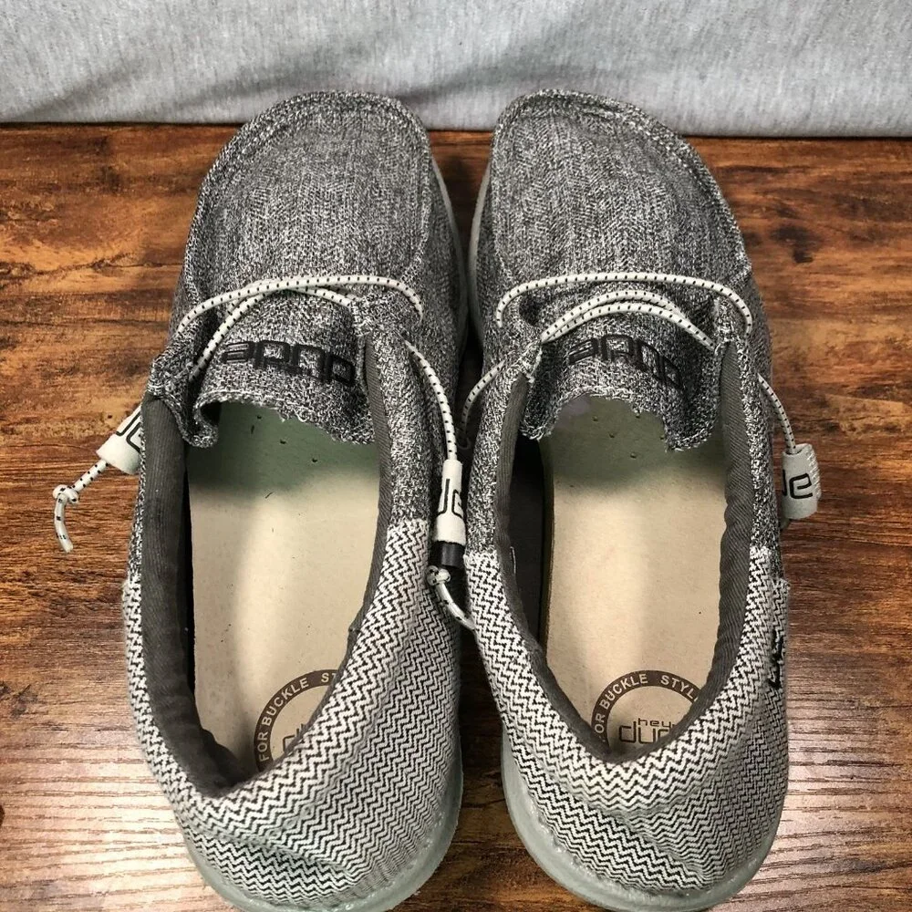 Hey Dude Wally Stretch Mens Size 13‎ Gray Low Top Causal Shoes